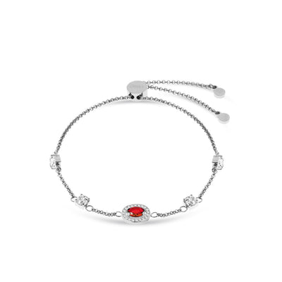 Liu Jo Bracciale Essential in acciaio con zirconia rossa