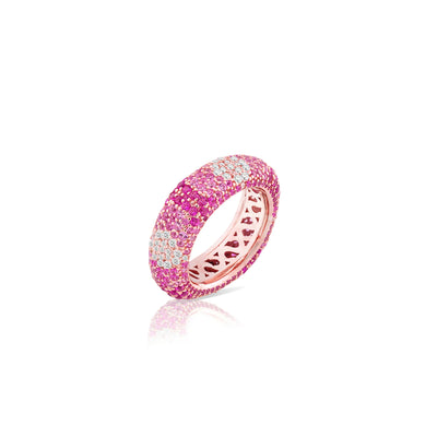 Sogni Anello in argento con zirconi rosa